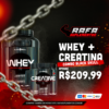 Kit Whey 100% Hd 900g + Creatina Turbo 300g Black Skull